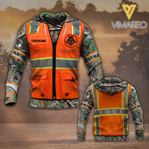 Boar Hunting Camouflage Safety vest CUSTOMIZED HOODIE 3D PRINTED