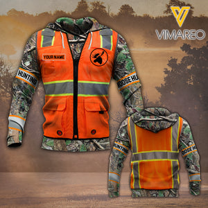 Moose Hunting Camouflage Safety vest CUSTOMIZED HOODIE 3D PRINTED