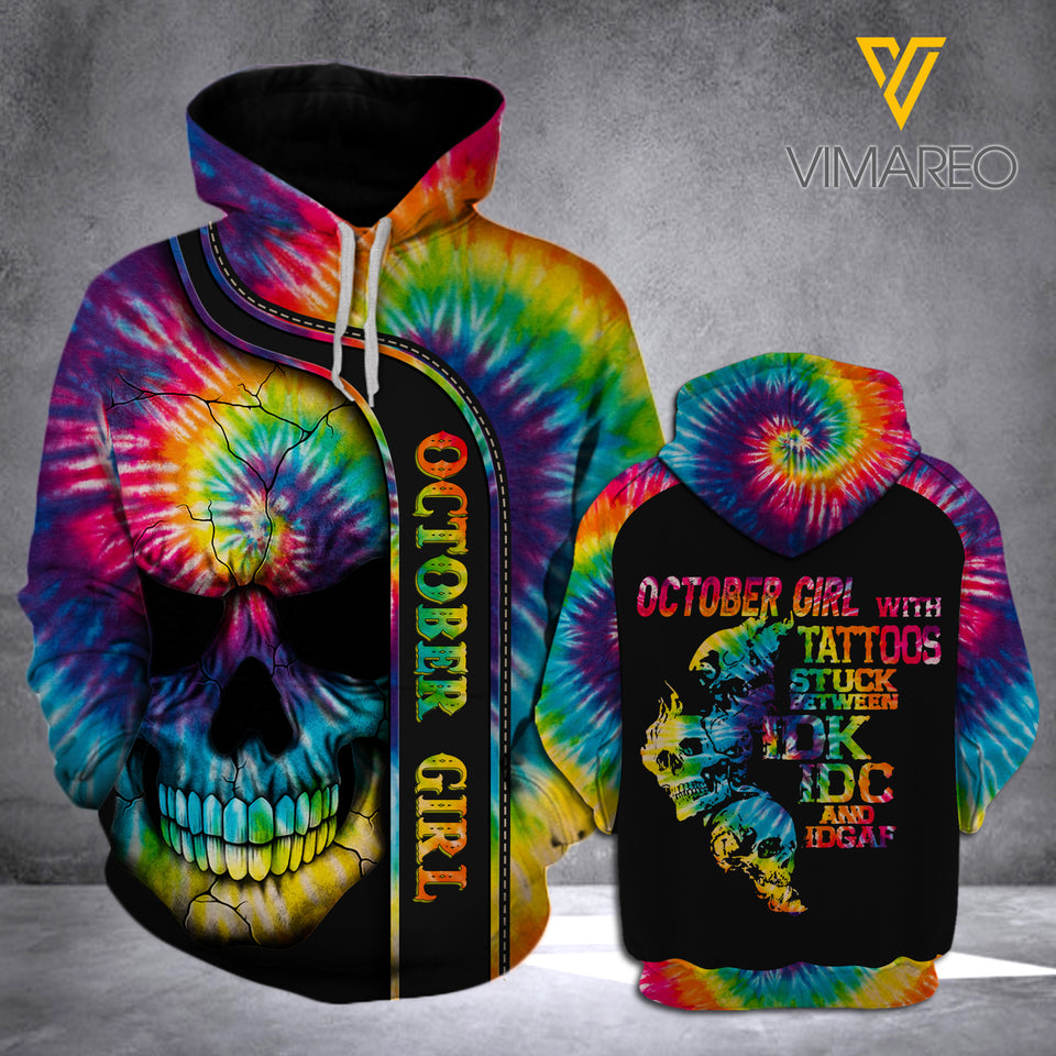 October Girl with Tattoos IDK HOODIE 3D PRINTED