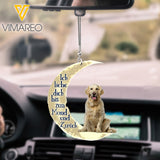 ich liebe dich bis zum Mond und zurück GOLDEN RETRIEVER Car Hanging Ornament