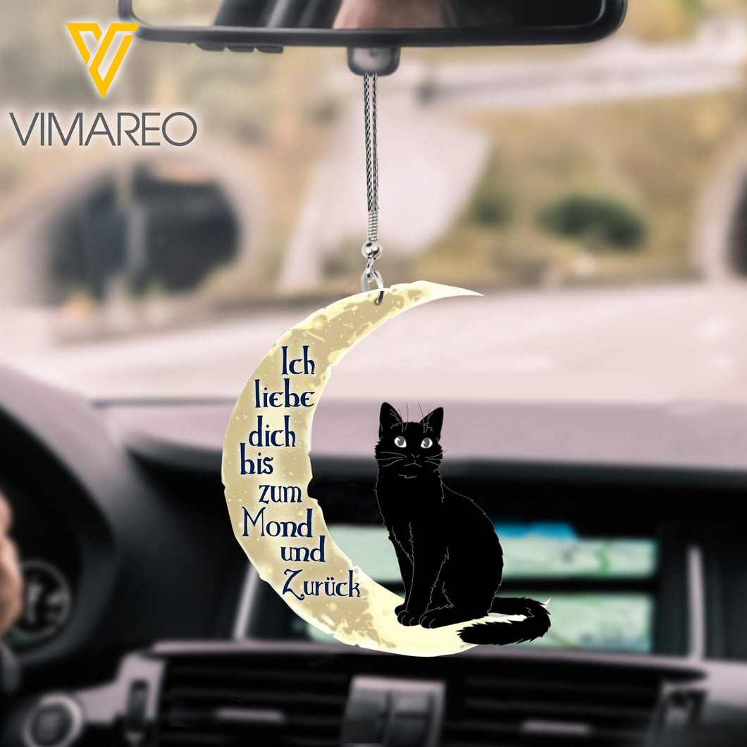 ich liebe dich bis zum Mond und zurück Katze Car Hanging Ornament