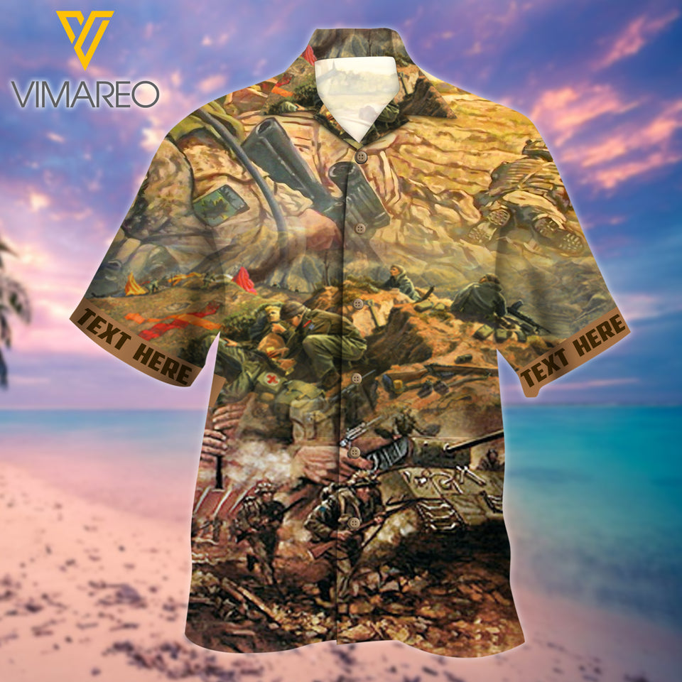 Canadian soldier combat art 3d Printed Hawaii Shirt