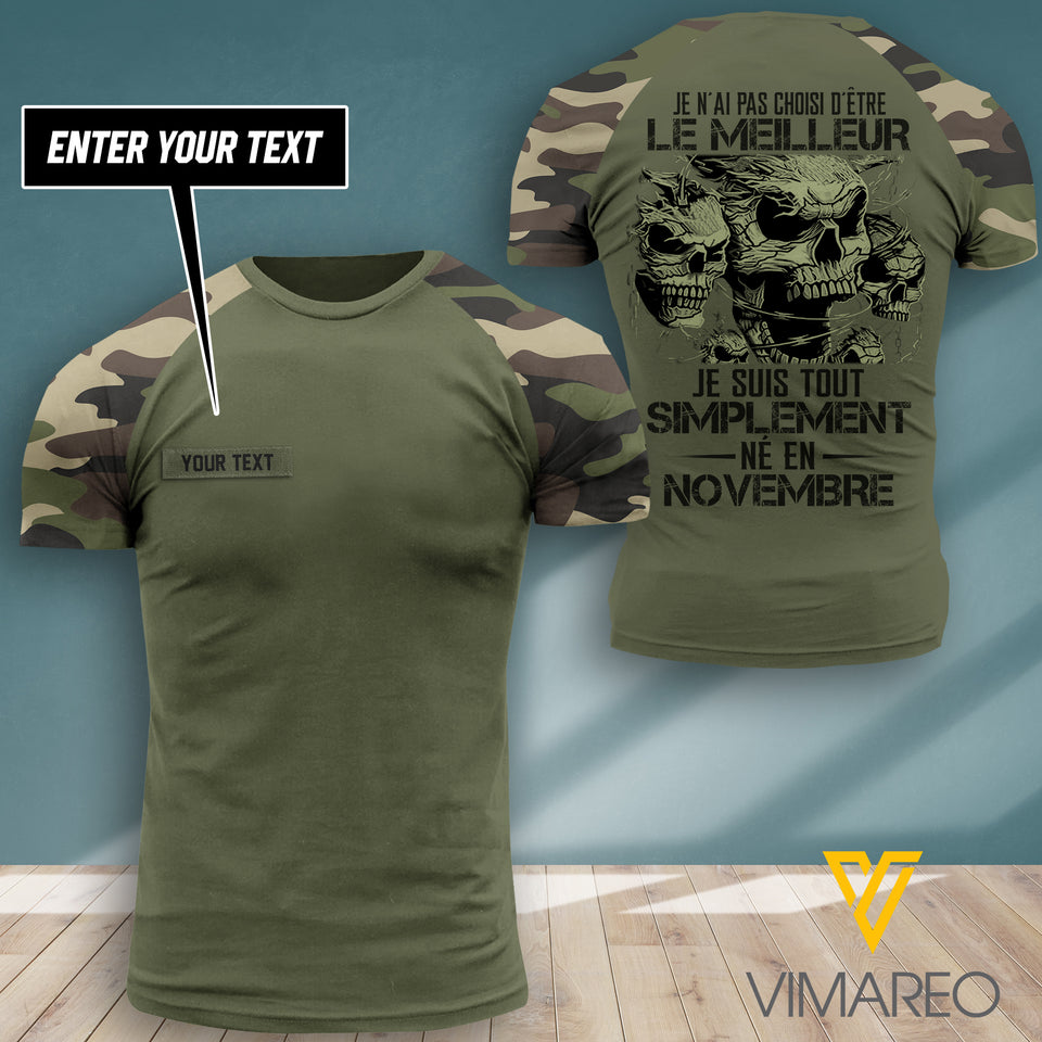 gars de novembre France camo CUSTOMIZE T-SHIRT 3d printed