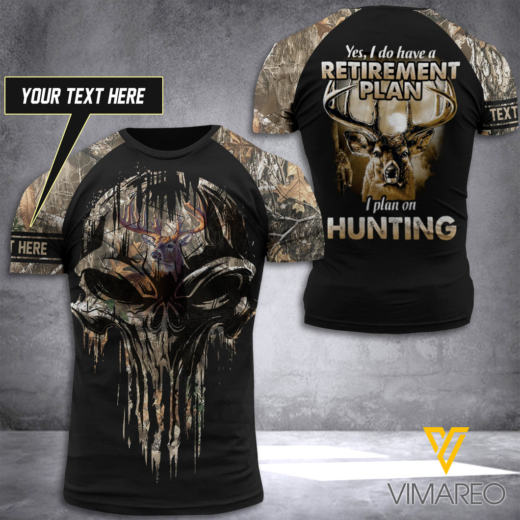 Plan on Deer Hunting Camouflage CUSTOMIZED T SHIRT/HOODIE 3D PRINTED