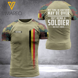 Belgium Soldier Customized 3D Printed Shirt UNF