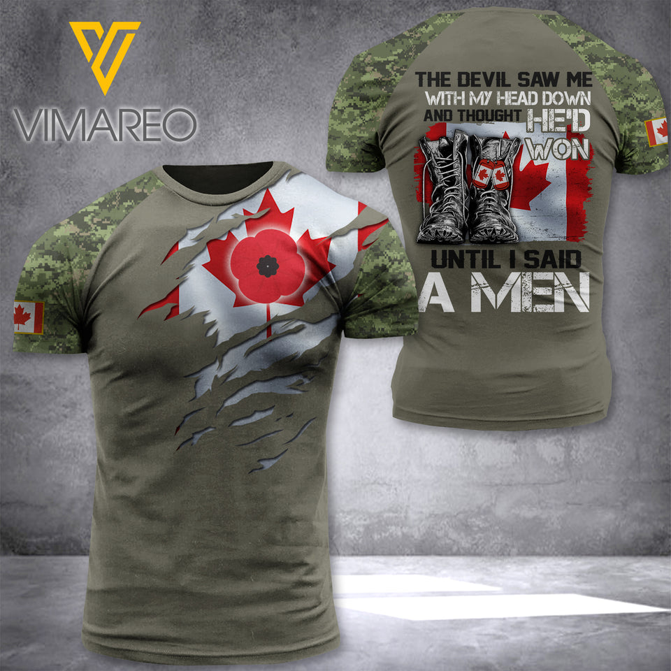 Canadian army veterans-A Men TSHIRT/Hoodiel 3D PRINTED