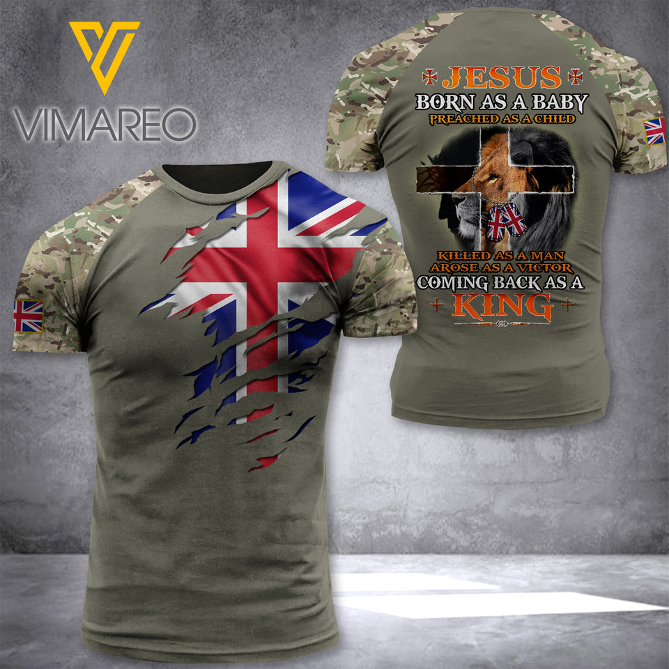 British army veterans-King TSHIRT/Hoodiel 3D PRINTED
