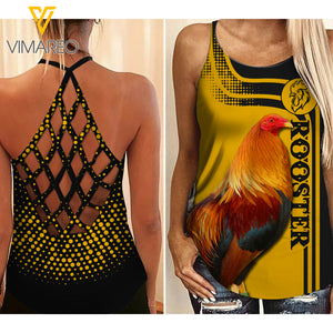 Rooster Point Criss-Cross Open Back Camisole Tank Top