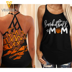 Basketball Mom Cross Open Back Camisole Tank Top BM