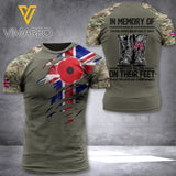 British army veterans-in memory TSHIRT/Hoodiel/Sweater 3D PRINTED T12