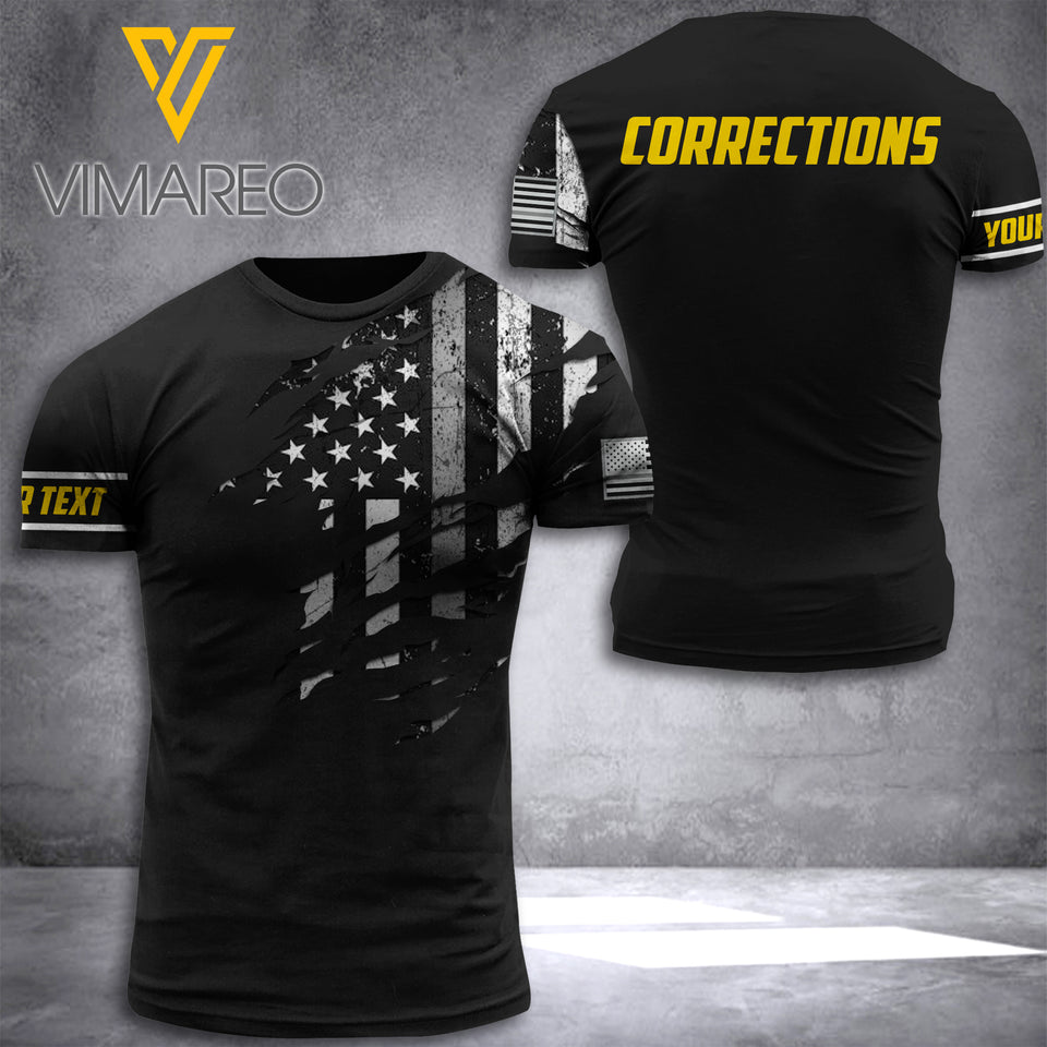Corrections Soldier Customized 3D Printed Shirt GLD