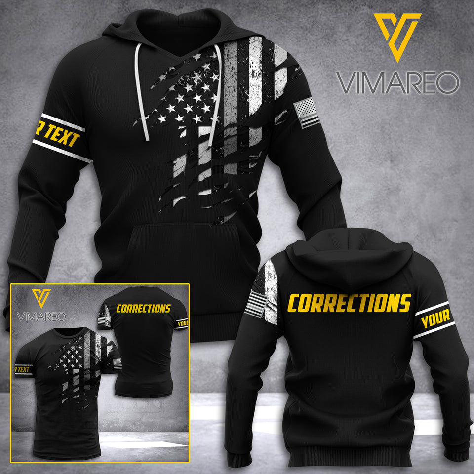 Corrections Soldier Customized 3D Printed Shirt GLD