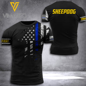 SheepDog Soldier Customized 3D Printed Shirt GLD