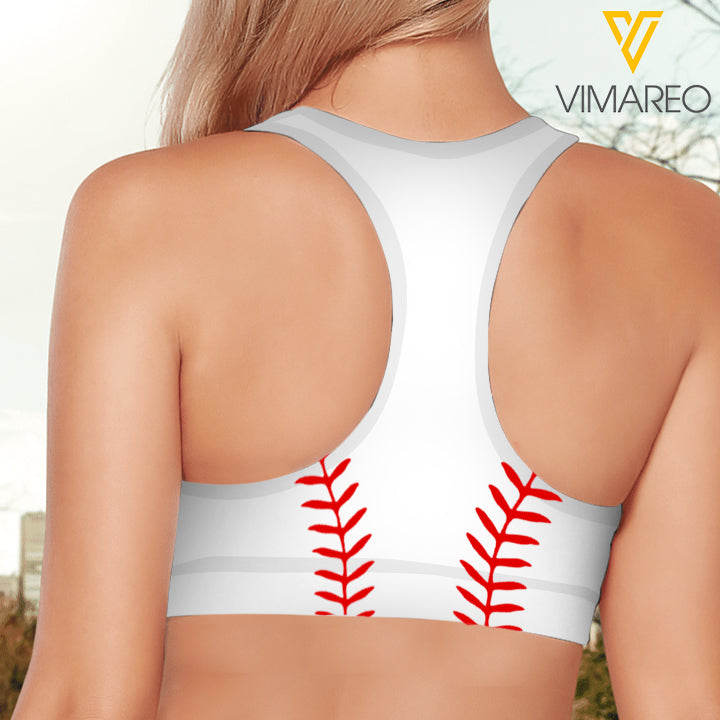 Baseball Mom 3D printed Sport bra