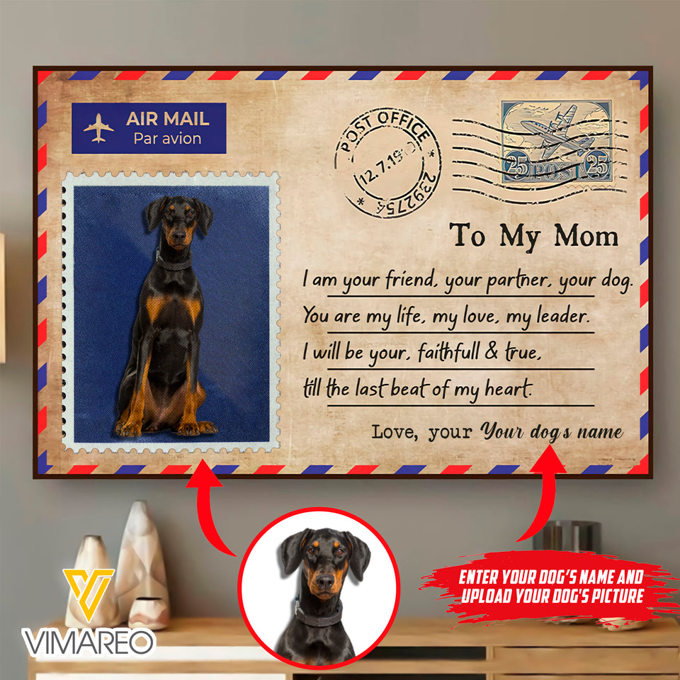 Letter from your dog Personalized CANVAS
