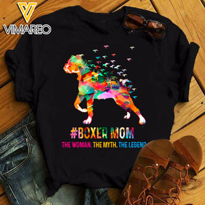 BOXER MOM THE MYTH THE LEGEND T-SHIRT PRINTED NEY913A