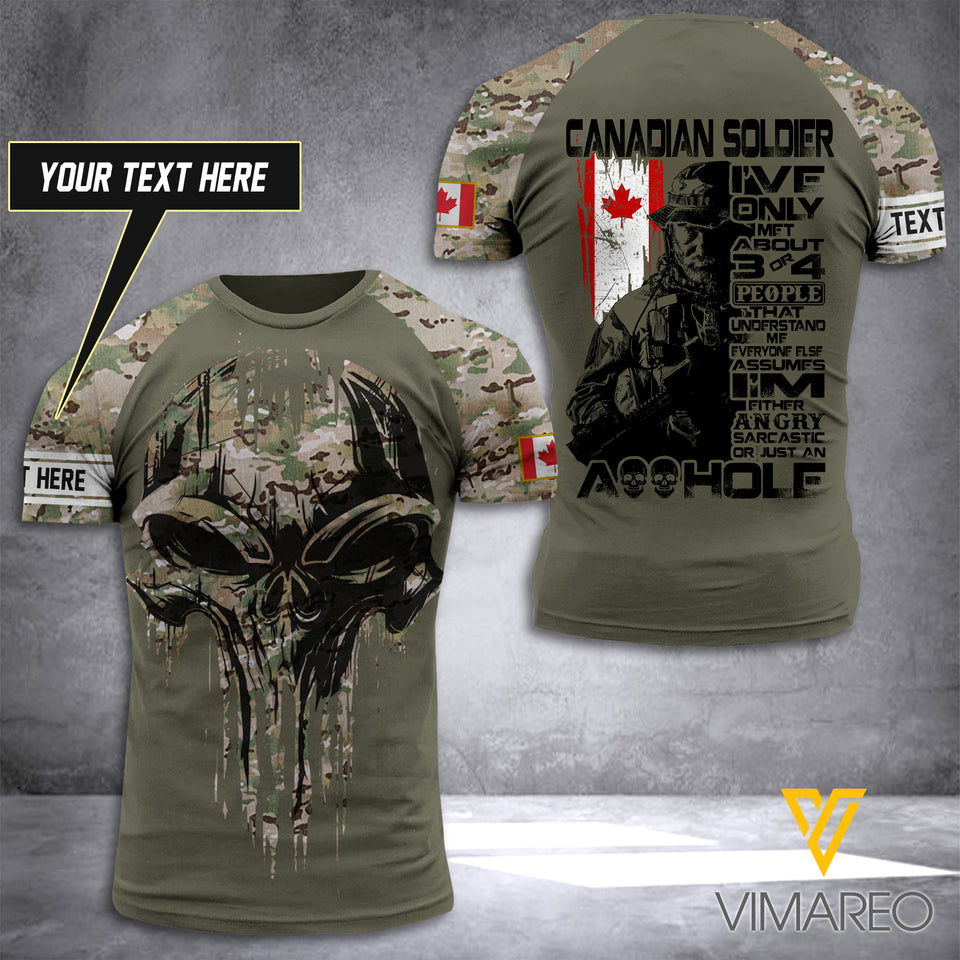 Customized Canadian Soldier 3D Printed Combat Shirt EZA030621