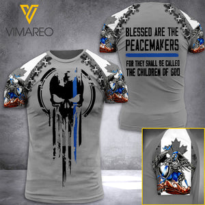 CANADIAN THIN BLUE LINE TSHIRT 3D PRINTED JUL-MA28
