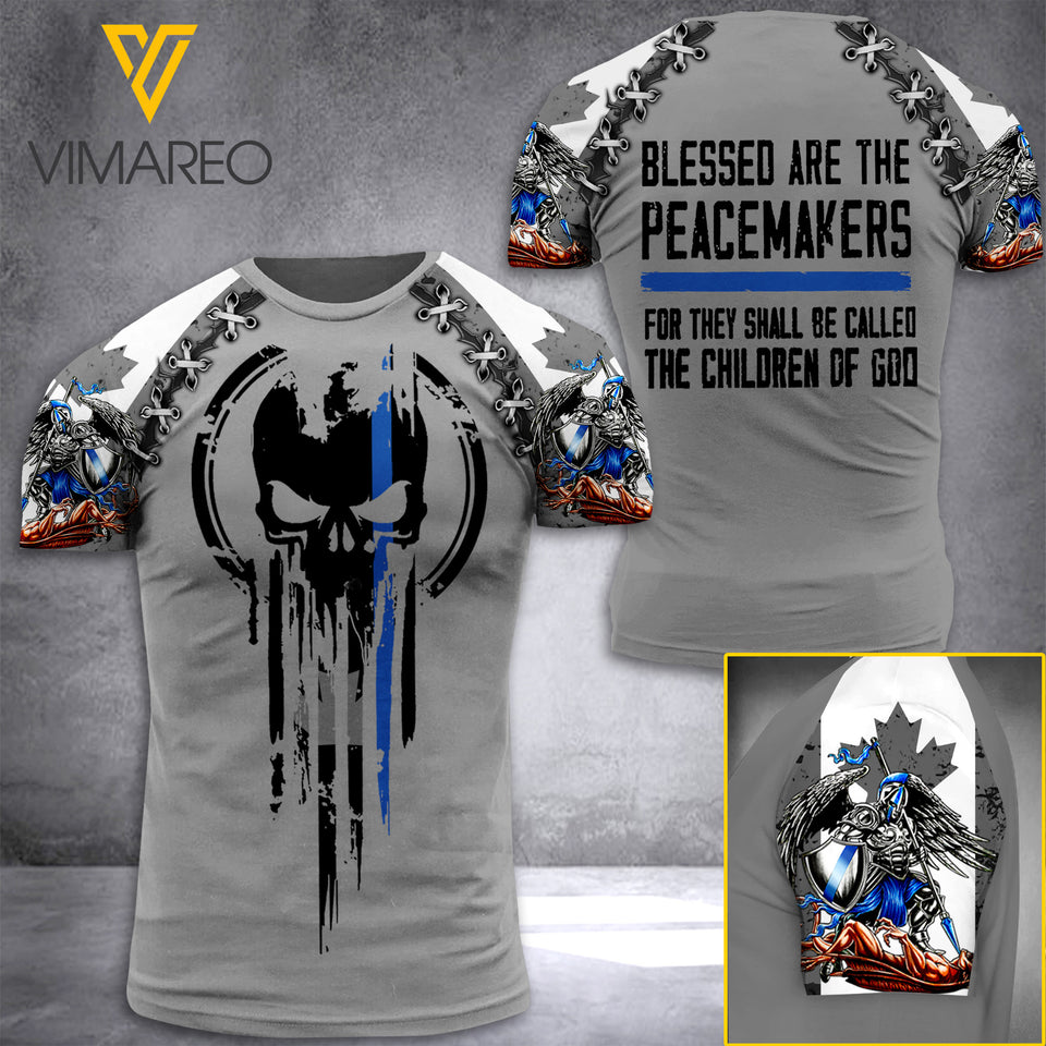 CANADIAN THIN BLUE LINE TSHIRT 3D PRINTED JUL-MA28