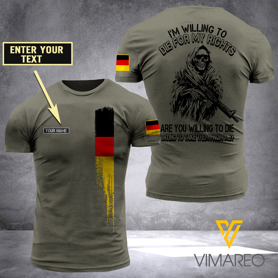 Customized German Soldier 3D Printed Shirt ZA054