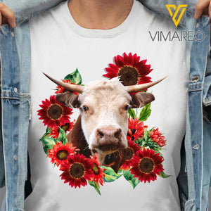 HEREFORD CATTLE TSHIRT 3D PRINTED JUE-MA16