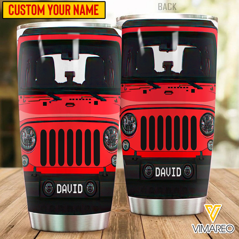 PERSONALIZED JEEP TUMBLER 4 COLORS NEY24SEA