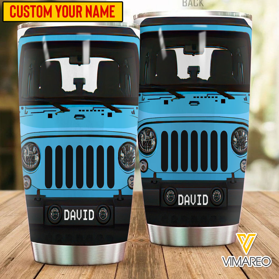 PERSONALIZED JEEP TUMBLER 4 COLORS NEY24SEA