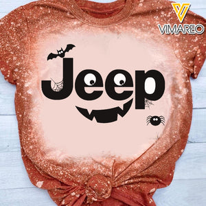 Jeep Happy Halloween Bleached TShirt