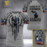 MICHIGAN THIN BLUE LINE TSHIRT 3D PRINTED JUL-MA28