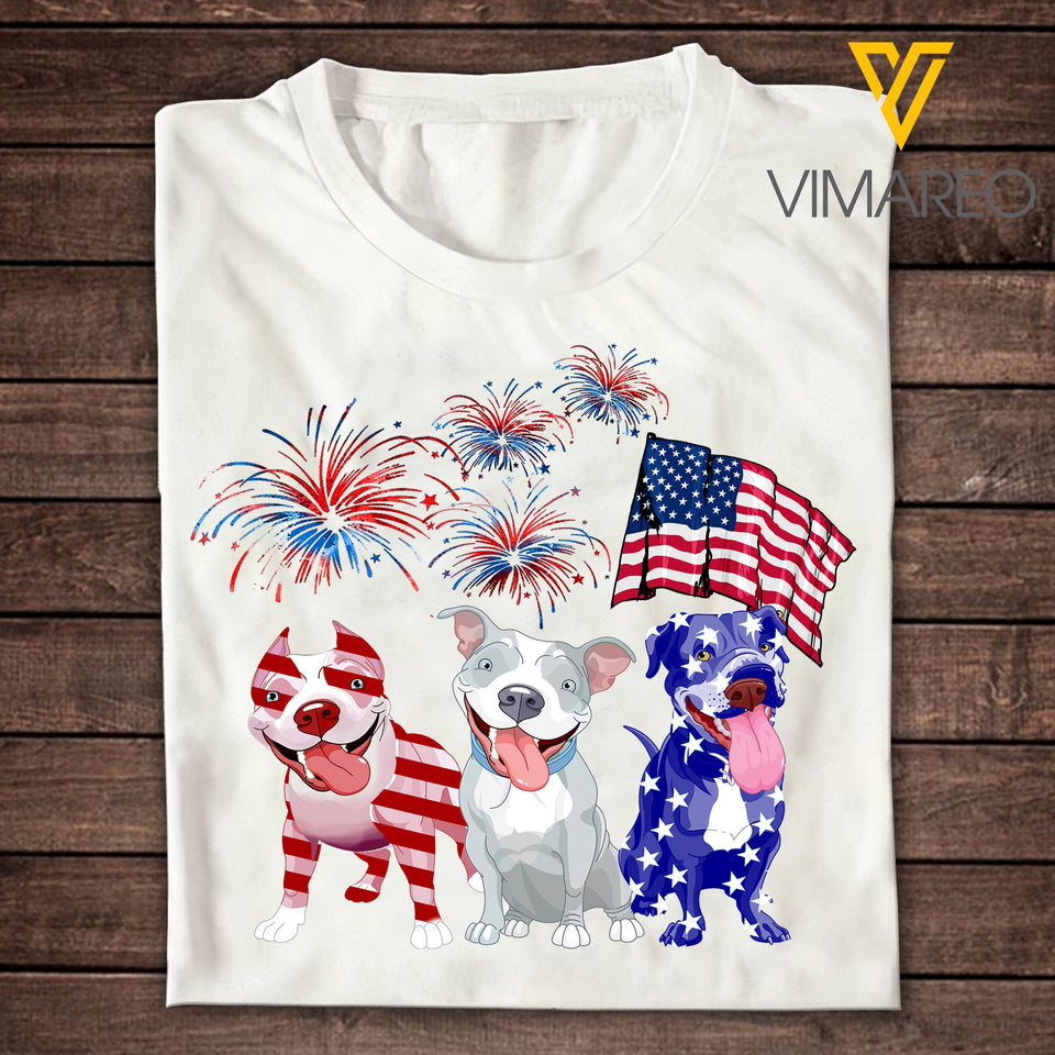 Pitbull Dog Tshirt Printed MAY-MA24