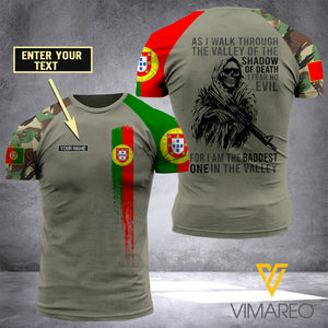 Customized Portugal Soldier Shadow 3D Printed Combat Shirt EZA104