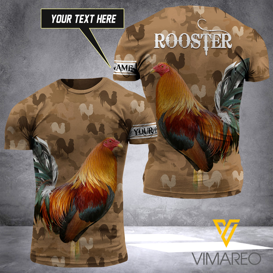 PERSONALIZED ROOSTER T-SHIRT 3D PRINTED