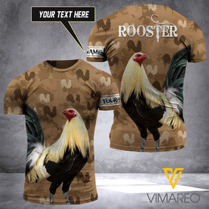 PERSONALIZED ROOSTER T-SHIRT 3D PRINTED