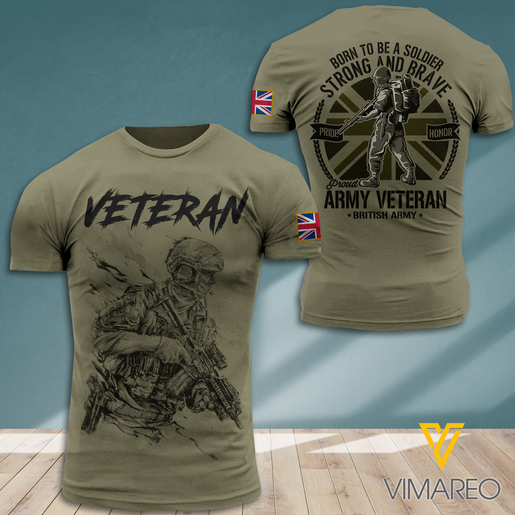 BRITISH army veteran CUSTOMIZE T SHIRT 3D PRINTED 726