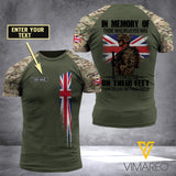 British Soldier Combat-in memory 3D Printed Shirt