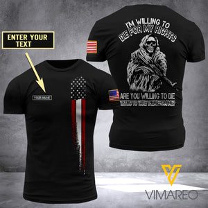 Customized Us Soldier 3D Printed Shirt ZA054