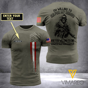 Customized Us Soldier 3D Printed Shirt ZA054