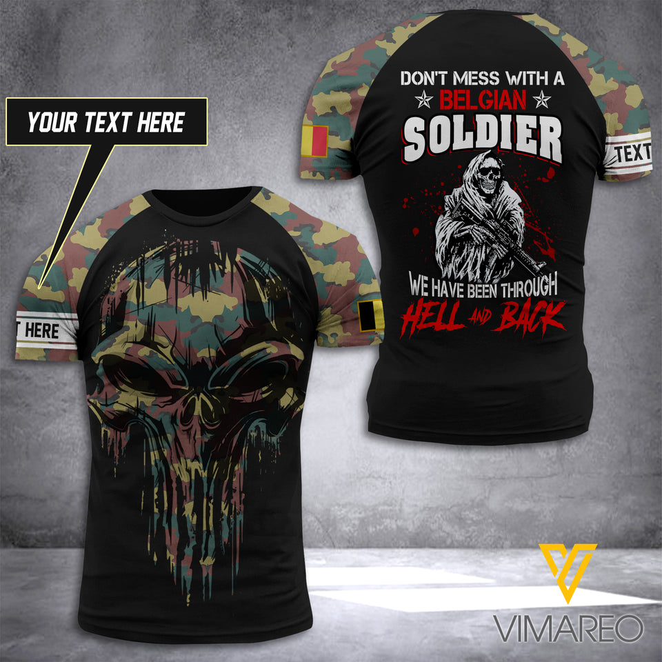 Customized Belgian Soldier 3D Printed Combat Shirt EZA110621
