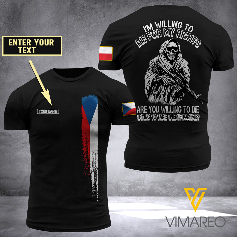 Customized Czech Soldier 3D Printed Shirt ZA064