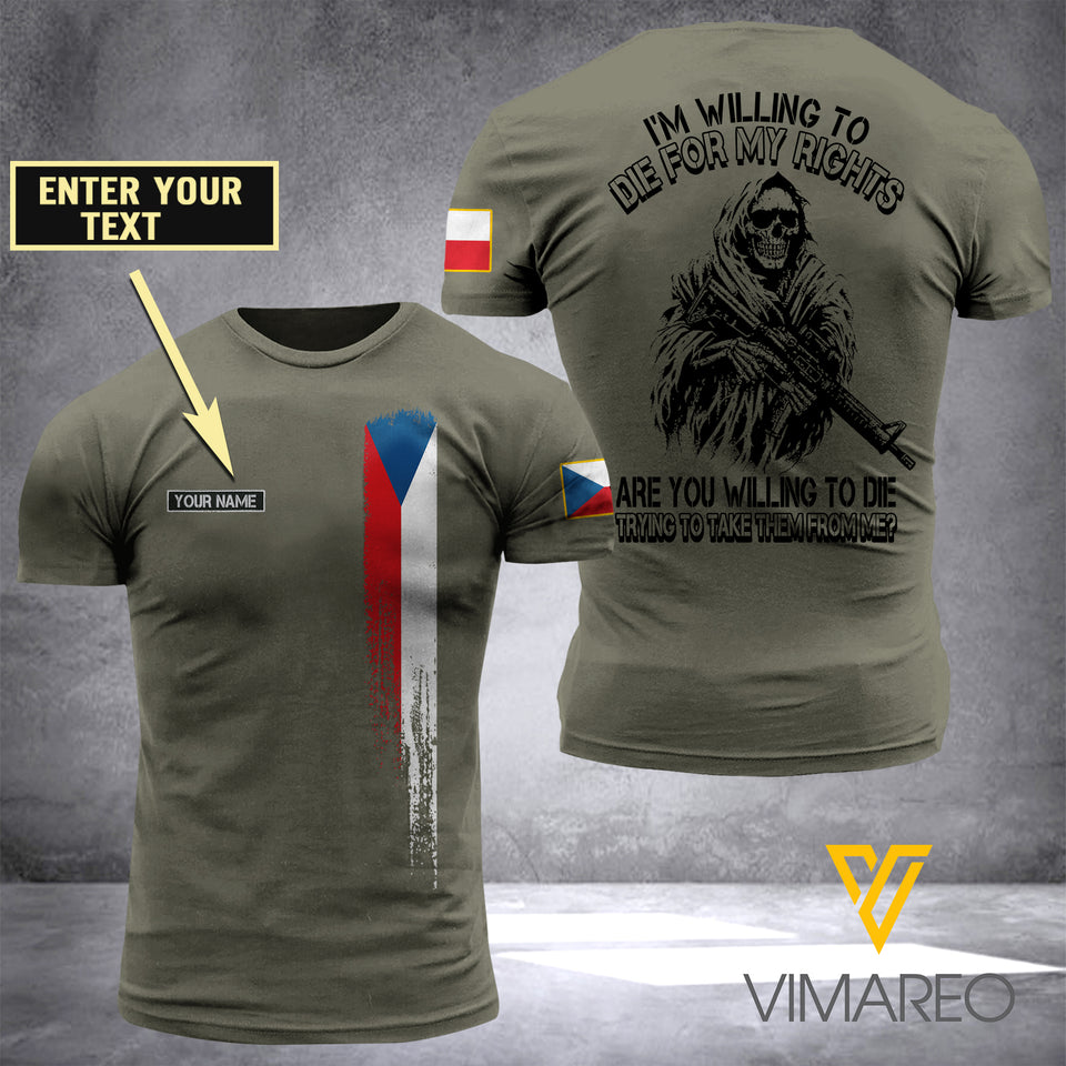 Customized Czech Soldier 3D Printed Shirt ZA064