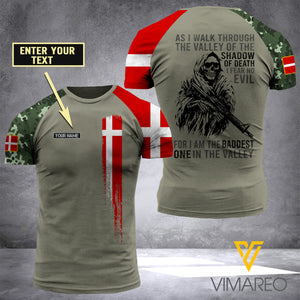 Customized Denmark Soldier 3D Printed Combat Shirt EZA084