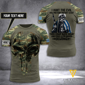Customized Greece Soldier Hunt The Evil 3D Printed Shirt EZA310521