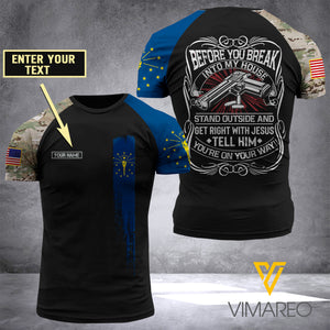 Customized Indiana Flag 3D PRINTED SHIRT 0204NGBA