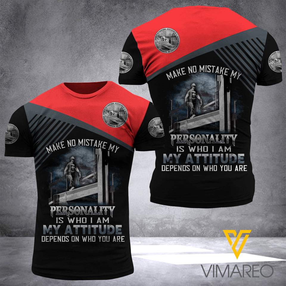 ironworker T SHIRT 3D PRINTED TMT MISTAKE
