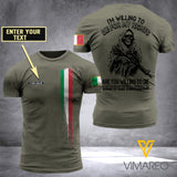 Customized Italian Soldier 3D Printed Shirt ZA064