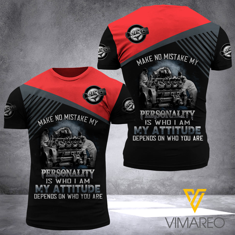 mechanic T SHIRT 3D PRINTED TMT MISTAKE