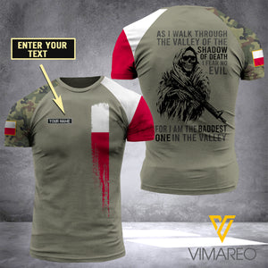 Customized Poland Soldier 3D Printed Combat Shirt EZA084