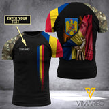 Customized Romania Soldier 3D Printed Combat Shirt EZA1407