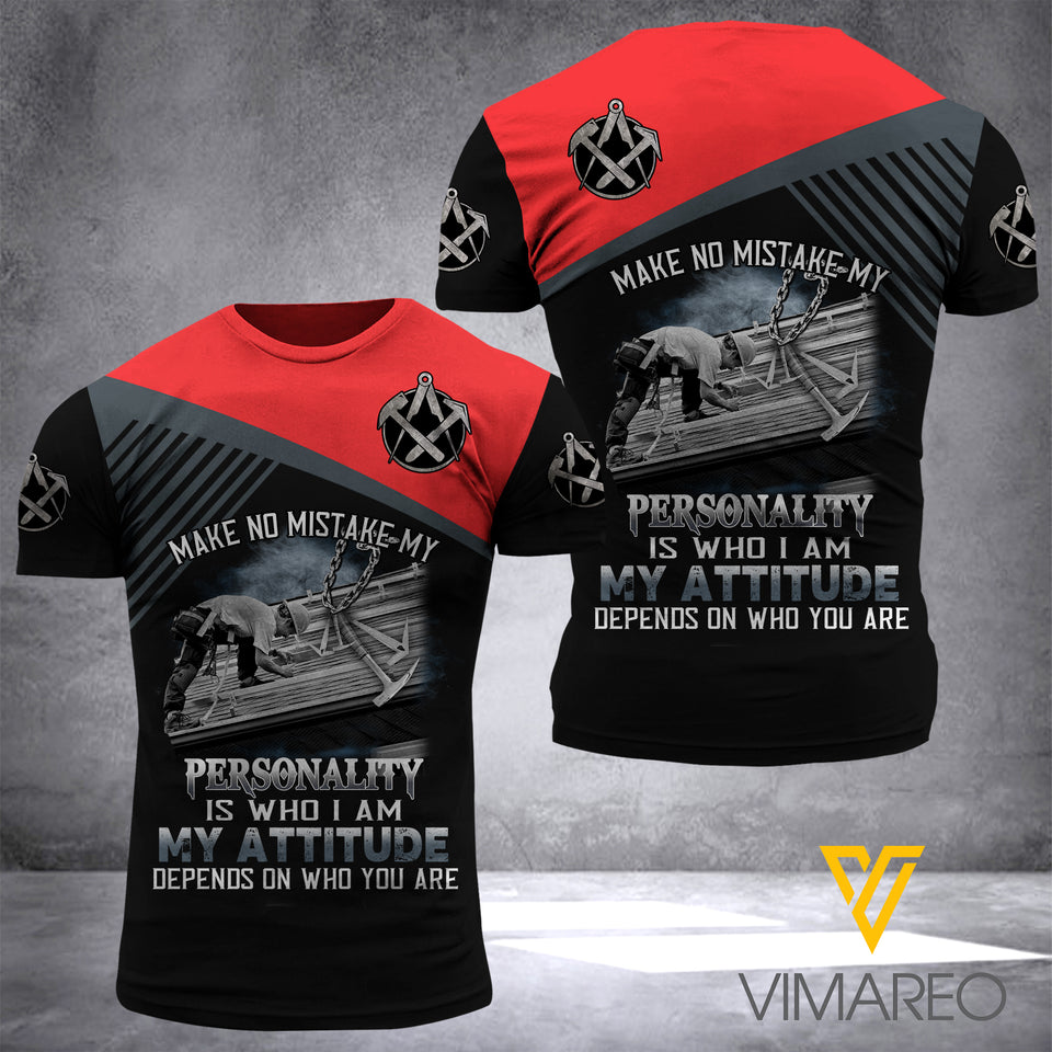 roofer T SHIRT 3D PRINTED TMT MISTAKE