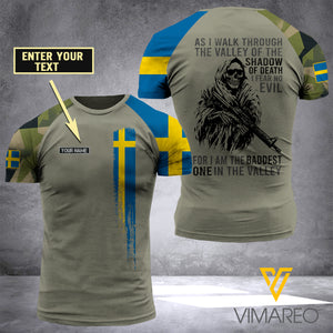 Customized Sweden Soldier 3D Printed Combat Shirt EZA084